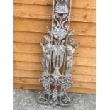 Large French Cast Iron Victorian Ornate Religous Cross, Depicting Mary & Angels