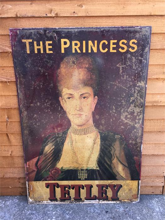 The Princess Tetley Metal Pub Sign