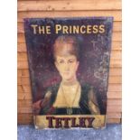 The Princess Tetley Metal Pub Sign
