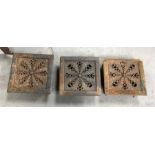 3 Victorian Cast Iron Floor / Air Vents