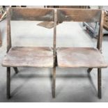 2 Seater Antique Folding Chair/Bench