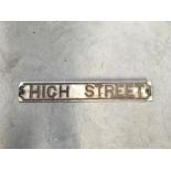 Cast Iron High Street Sign