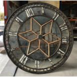 Large Cast Iron Clock Face Mirror