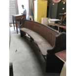 Victorian Pine Curved Pew, Approx Measurements: 107 Inches in Length, Height: 38 Inches Height,