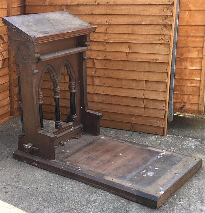 Wooden Lectern with Base - Image 2 of 2