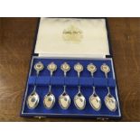 Box set of Commemorative Silver Spoons 185g