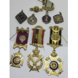 Collection of hallmarked Silver Order of the Buffaloes Medals and Fobs