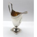 Silver helmet shaped cream jug