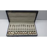 Boxed set of 12 Dutch Silver Apostle Spoons