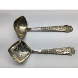 Danish Silver Ladle & silver Shifter Spoons