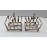 Pair of Atkinson Brothers Ltd Silver Toast Racks