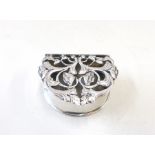 Ornate art nouveau design Silver Hallmarked Hinged Box