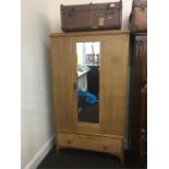 Striped Oak Mirror Front, boot drawer wardrobe.