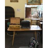 Ercol Refectory Table & Single Chair