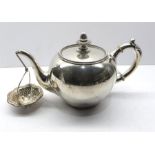 Dutch Silver Tea Pot And Strainer
