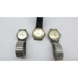 3 Vintage Gents Wristwatches