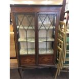 Edwardian Inlaid China Cabinet