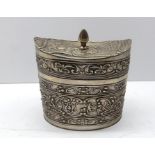 Dutch silver tea caddy