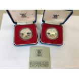 2 Boxed Silver Proof The Queens Silver Jubilee Crown