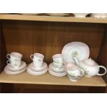 Suzie Cooper Tea Service Romance Pink