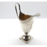 Silver Helmet shaped cream jug