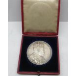 Boxed Silver 1902 Coronation Medal comes in original box