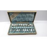 Boxed set of 12 Silver coffee spoons