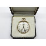 9ct gold Longines Pocket Watch marked on movement Longines Watch Co Swiss 17 jewels L878 Watch is