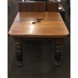 Walnut Wind Out Table with 2 Leaves & Winder