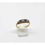 18ct Diamond & Sapphire Ring