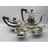 Heavy Viners Ltd Edward Viners 4 Piece Silver tea set