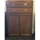 Oak Tallboy, 2 Door, 2 Drawer