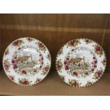Pair of Old Country rose plates
