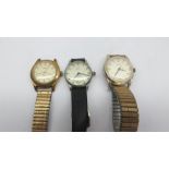 3 Vintage Gents Wristwatches