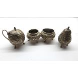 Asian Silver cruet set