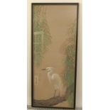 Large Signed Chinese Painting on Silk
