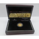 Boxed George V Gold Sovereign 1918 wartime issue Bombay mint