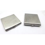 2 continental Silver cigarette cases