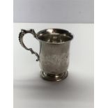 victorian silver christening mug