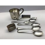 ollection of Silver items weight 210g