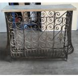 Iron/wood console table