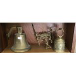 2 Large brass bells