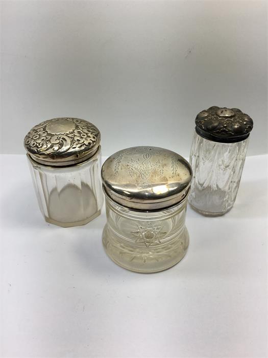 3 antique Silver Top Bottles - Image 2 of 2