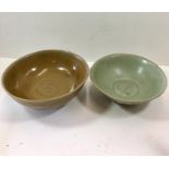 2 Song Dynasty Bowls 960-1279 AD one with Floral decoration to inner .