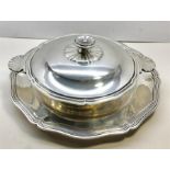 Large French Christofle Silver Plated Veg Tureen and Platter hallmarked 2988668 CHRISTOFLE 36