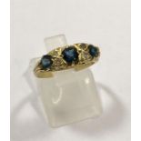 18 carat Gold Diamond & Topaz Dress Ring