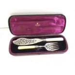 Boxed Victorian Silver Fish Servers