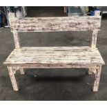 Cream wooden Bench