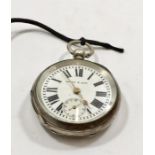 Kendal & Dent Silver Open Faced Pocket Watch