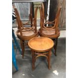 6 Low Bentwood chairs